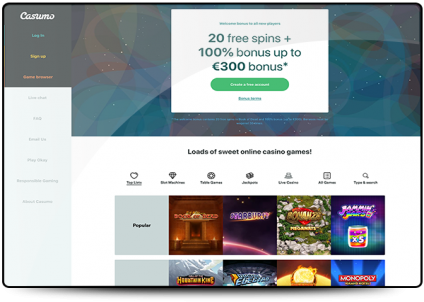 Casumo Casino screenshot 1